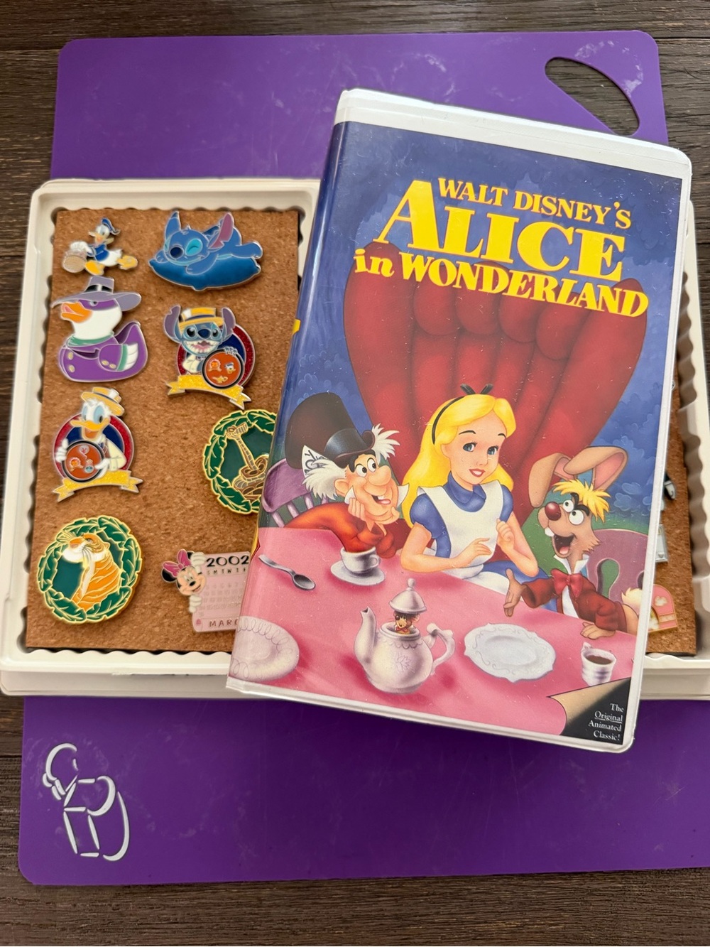 Disney’s Alice in Wonderland VHS Pin Board